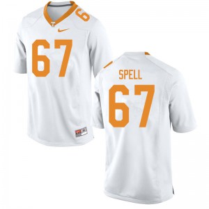 Mens #67 Airin Spell Tennessee Volunteers Limited Football White Jersey 982400-317