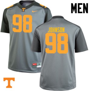 Mens #98 Alexis Johnson Tennessee Volunteers Limited Football Gray Jersey 757248-622