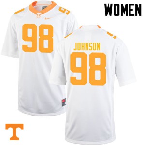 Womens #98 Alexis Johnson Tennessee Volunteers Limited Football White Jersey 723141-693