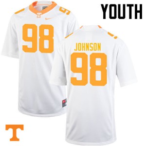 Youth #98 Alexis Johnson Tennessee Volunteers Limited Football White Jersey 748364-145