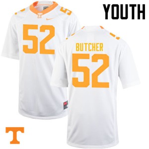 Youth #52 Andrew Butcher Tennessee Volunteers Limited Football White Jersey 424260-725