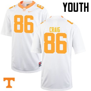 Youth #86 Andrew Craig Tennessee Volunteers Limited Football White Jersey 851229-532