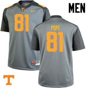 Mens #81 Austin Pope Tennessee Volunteers Limited Football Gray Jersey 394589-975