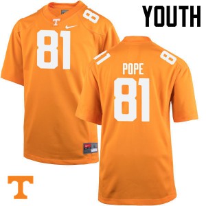 Youth #81 Austin Pope Tennessee Volunteers Limited Football Orange Jersey 546202-872