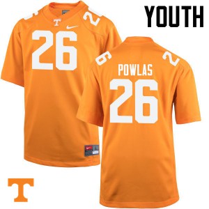 Youth #26 Ben Powlas Tennessee Volunteers Limited Football Orange Jersey 201097-370