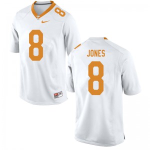 Mens #8 Bradley Jones Tennessee Volunteers Limited Football White Jersey 835984-428
