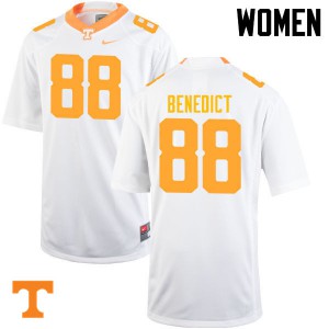 Womens #88 Brandon Benedict Tennessee Volunteers Limited Football White Jersey 869693-733