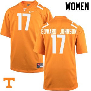 Womens #17 Brandon Edward Johnson Tennessee Volunteers Limited Football Orange Jersey 485681-694