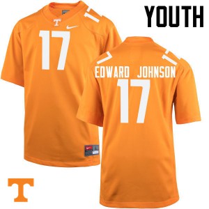 Youth #17 Brandon Edward Johnson Tennessee Volunteers Limited Football Orange Jersey 515165-762