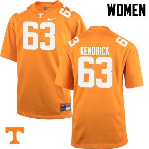 Womens #63 Brett Kendrick Tennessee Volunteers Limited Football Orange Jersey 619799-617