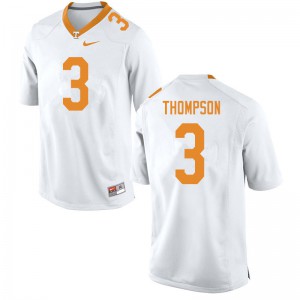 Mens #3 Bryce Thompson Tennessee Volunteers Limited Football White Jersey 783282-330