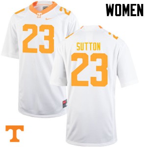 Womens #23 Cameron Sutton Tennessee Volunteers Limited Football White Jersey 733534-435