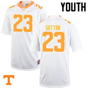 Youth #23 Cameron Sutton Tennessee Volunteers Limited Football White Jersey 568141-235