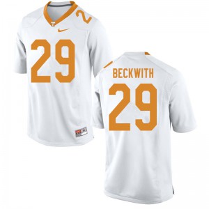 Mens #29 Camryn Beckwith Tennessee Volunteers Limited Football White Jersey 160037-284