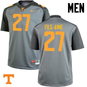 Mens #27 Carlin Fils-Aime Tennessee Volunteers Limited Football Gray Jersey 124429-732