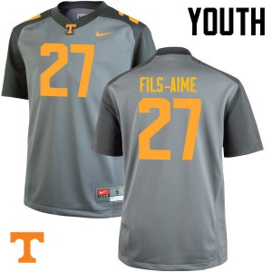 Youth #27 Carlin Fils-Aime Tennessee Volunteers Limited Football Gray Jersey 777466-269