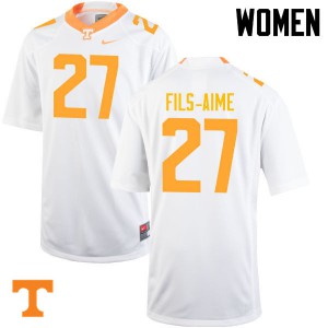 Womens #27 Carlin Fils-Aime Tennessee Volunteers Limited Football White Jersey 600508-896