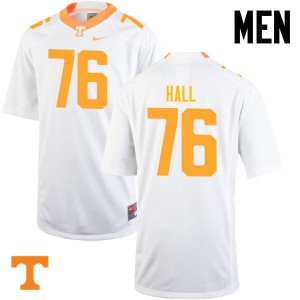 Mens #76 Chance Hall Tennessee Volunteers Limited Football White Jersey 420727-173