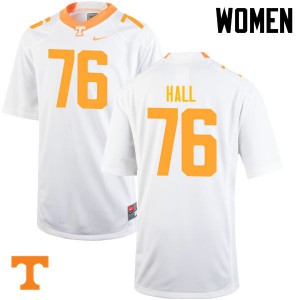 Womens #76 Chance Hall Tennessee Volunteers Limited Football White Jersey 406745-207