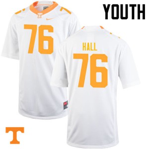 Youth #76 Chance Hall Tennessee Volunteers Limited Football White Jersey 921362-366