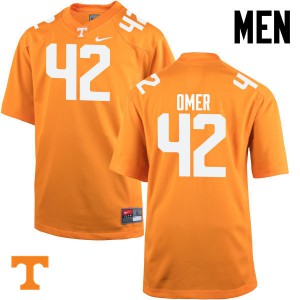 Mens #42 Chip Omer Tennessee Volunteers Limited Football Orange Jersey 352318-473