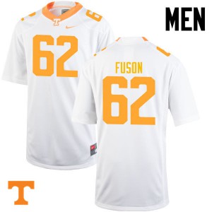 Mens #62 Clyde Fuson Tennessee Volunteers Limited Football White Jersey 529242-280