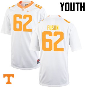 Youth #62 Clyde Fuson Tennessee Volunteers Limited Football White Jersey 413517-793