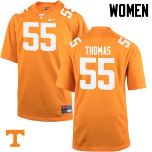 Womens #55 Coleman Thomas Tennessee Volunteers Limited Football Orange Jersey 558482-761