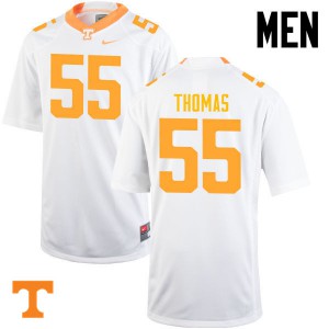 Mens #55 Coleman Thomas Tennessee Volunteers Limited Football White Jersey 674091-967