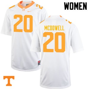 Womens #20 Cortez McDowell Tennessee Volunteers Limited Football White Jersey 583505-679