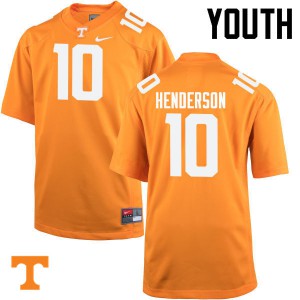 Youth #10 D.J. Henderson Tennessee Volunteers Limited Football Orange Jersey 947392-648