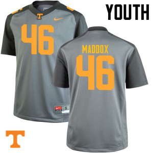 Youth #46 DaJour Maddox Tennessee Volunteers Limited Football Gray Jersey 663969-600