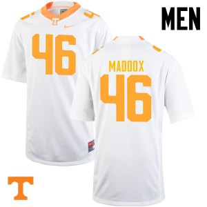 Mens #46 DaJour Maddox Tennessee Volunteers Limited Football White Jersey 582859-856