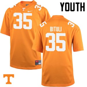 Youth #35 Daniel Bituli Tennessee Volunteers Limited Football Orange Jersey 852019-360