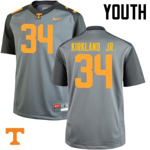 Youth #34 Darrin Kirkland Jr. Tennessee Volunteers Limited Football Gray Jersey 262306-277