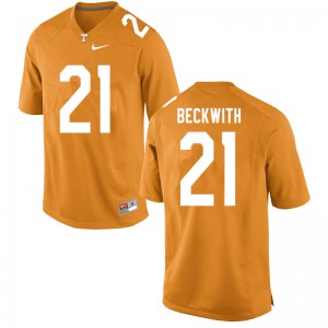 Mens #21 Dee Beckwith Tennessee Volunteers Limited Football Orange Jersey 544233-183