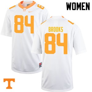 Womens #84 Devante Brooks Tennessee Volunteers Limited Football White Jersey 942324-190