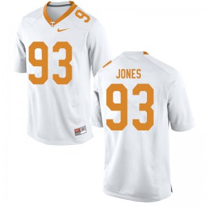 Mens #93 Devon Jones Tennessee Volunteers Limited Football White Jersey 523796-751