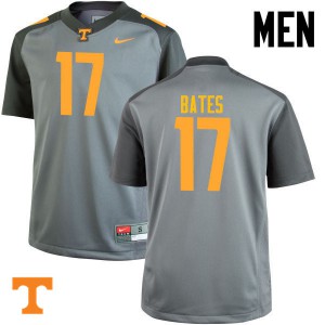 Mens #17 Dillon Bates Tennessee Volunteers Limited Football Gray Jersey 610746-811