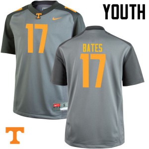 Youth #17 Dillon Bates Tennessee Volunteers Limited Football Gray Jersey 266070-510