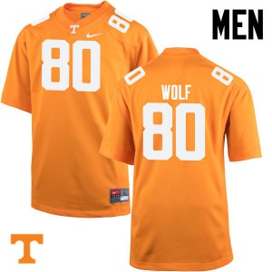 Mens #80 Eli Wolf Tennessee Volunteers Limited Football Orange Jersey 699183-277