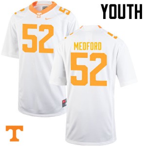 Youth #52 Elijah Medford Tennessee Volunteers Limited Football White Jersey 161497-528