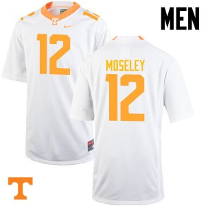 Mens #12 Emmanuel Moseley Tennessee Volunteers Limited Football White Jersey 544432-258