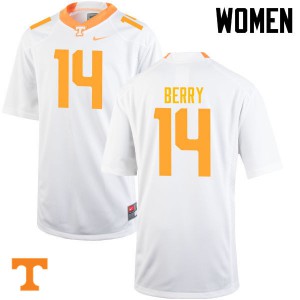 Womens #14 Eric Berry Tennessee Volunteers Limited Football White Jersey 680129-307