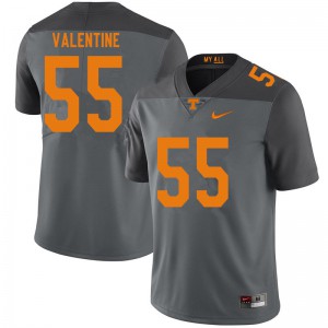 Mens #55 Eunique Valentine Tennessee Volunteers Limited Football Gray Jersey 707945-936