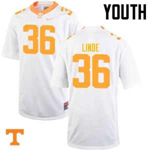 Youth #36 Grayson Linde Tennessee Volunteers Limited Football White Jersey 245485-511