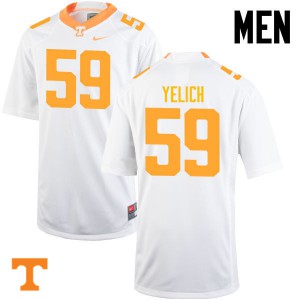 Mens #59 Jake Yelich Tennessee Volunteers Limited Football White Jersey 761542-581