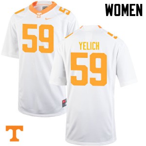 Womens #59 Jake Yelich Tennessee Volunteers Limited Football White Jersey 317083-367