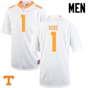 Mens #1 Jalen Hurd Tennessee Volunteers Limited Football White Jersey 339367-225