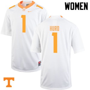 Womens #1 Jalen Hurd Tennessee Volunteers Limited Football White Jersey 803877-329